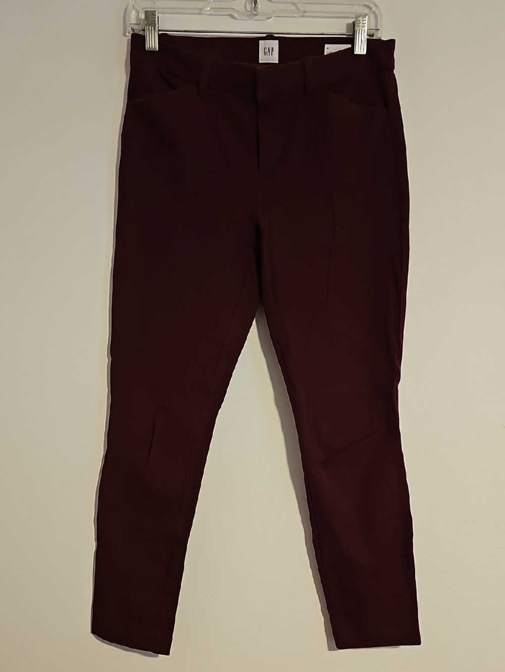 GAP Women's Burgundy Skinny Ponte Pants